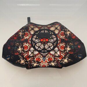 ALEXANDER MCQUEEN  Stained Glass Printed Silk De Manta Clutch Bag